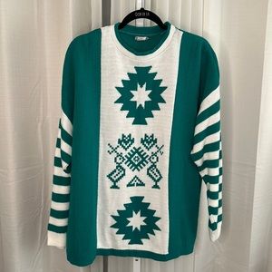 Vintage Sweater South Western Pattern Plus Size Cabin Creek Women’s 3X